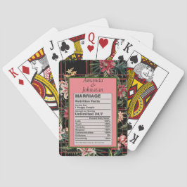 Anpassningsbar Blommigt Rosa Kärlek Recipe Bröllop Casinokort