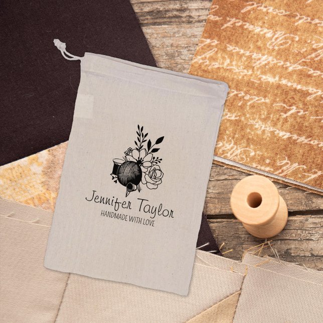 Anpassningsbar Blommigt Seing, Handmade Business L Stämpel (Skapare uppladdad)