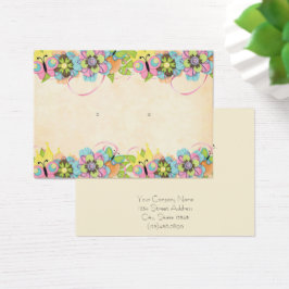 Anpassningsbar Blommigt Stud Earring Visning Card Visitkort