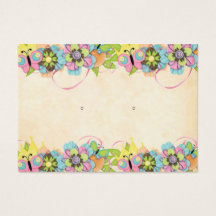 Anpassningsbar Blommigt  Stud Earring Visning Card