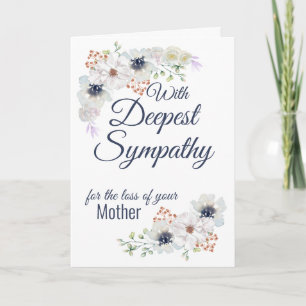Anpassningsbar Blommigt Sympathy Hälsning Kort