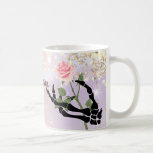 Anpassningsbar Blommigten Personligt skullhandtag Kaffemugg