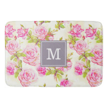 Anpassningsbar Blommönster Gammal Ro Monogram Bath