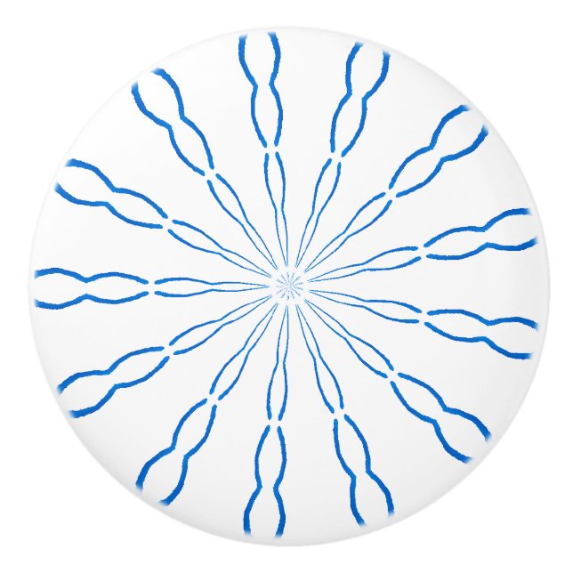 Anpassningsbar Blue Abstrakt Knob Knopp (Framsidan)