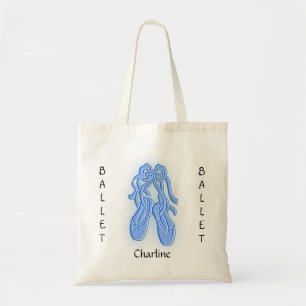Anpassningsbar Blue Ballet Shote Tote Bag Tygkasse