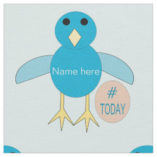 Anpassningsbar Blue Birthday Boy Chick Craft Fabri Tyg