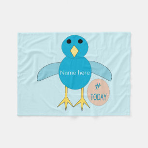 Anpassningsbar Blue Birthday Boy Chick Fleece Blan