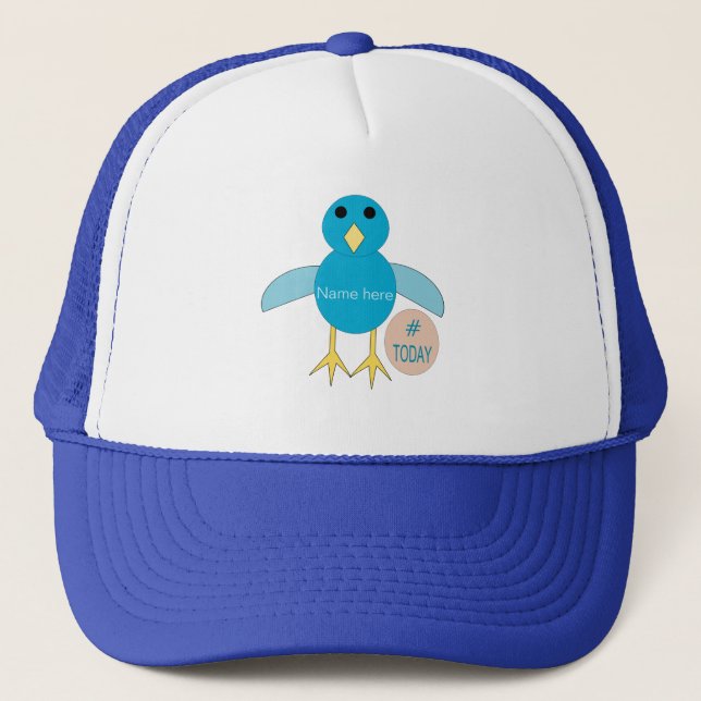 Anpassningsbar Blue Birthday Boy Chick Hat Keps (Framsida)