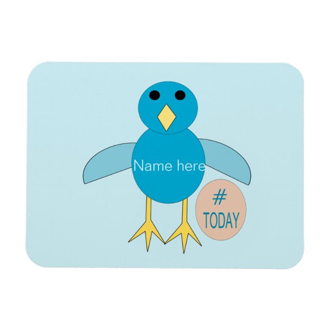 Anpassningsbar Blue Birthday Boy Chick Magnet (Horisontell)