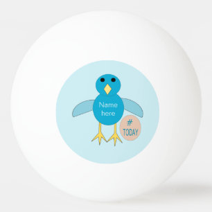 Anpassningsbar Blue Birthday Boy Chick Ping Pong B Pingisboll
