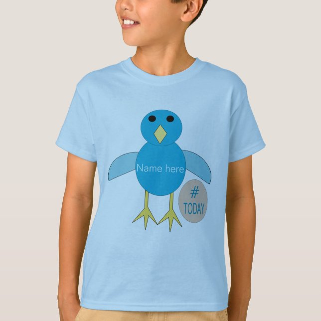 Anpassningsbar Blue Birthday Boy Chick T Shirt (Framsida)
