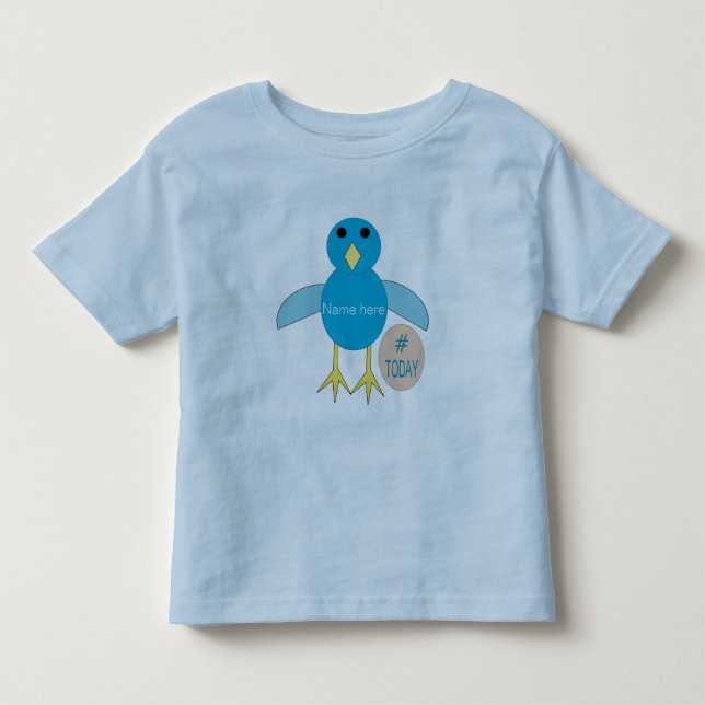 Anpassningsbar Blue Birthday Boyl Chick T Shirt (Framsida)