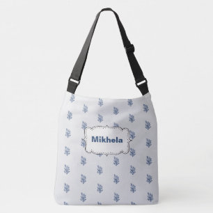 Anpassningsbar Blue Botanical Bag - Personlig Cros Axelväska