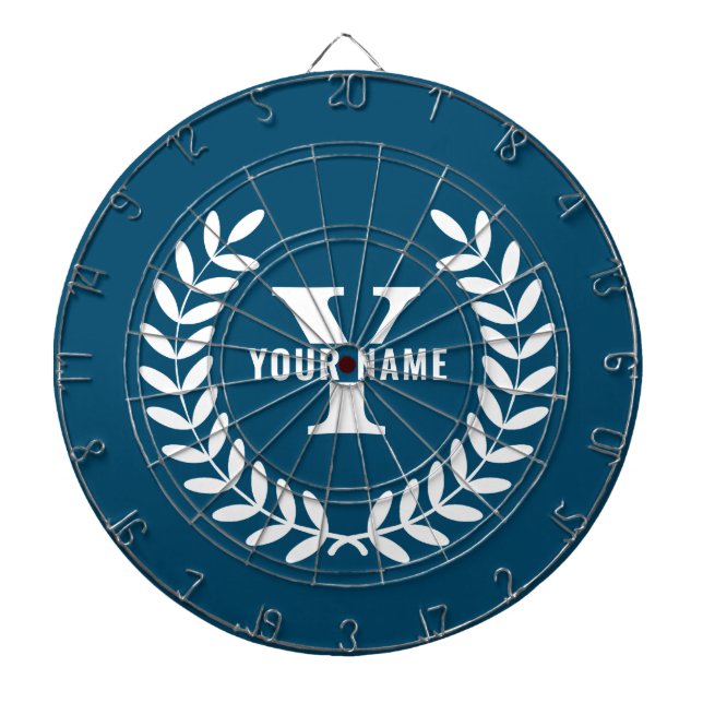 Anpassningsbar Blue Dartboard Personalize Initial/ Darttavla (Framsidan)