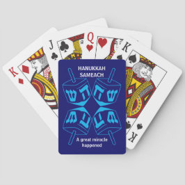 Anpassningsbar Blue Dreidel Hanukkah Casinokort