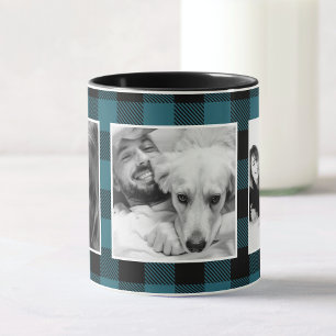 Anpassningsbar Blue Family Kid Photo Buffalo Play Mugg