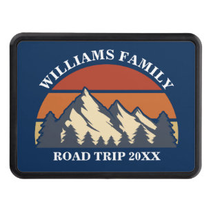 Anpassningsbar Blue Family Road Resa Vacation Moun Dragkroksskydd