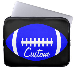 Anpassningsbar Blue Football Team, Player eller Co Laptop Fodral