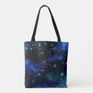 Anpassningsbar Blue Galaxy Tote Bag Tygkasse