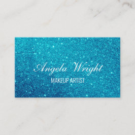 Anpassningsbar Blue Glitter Affärskort Visitkort