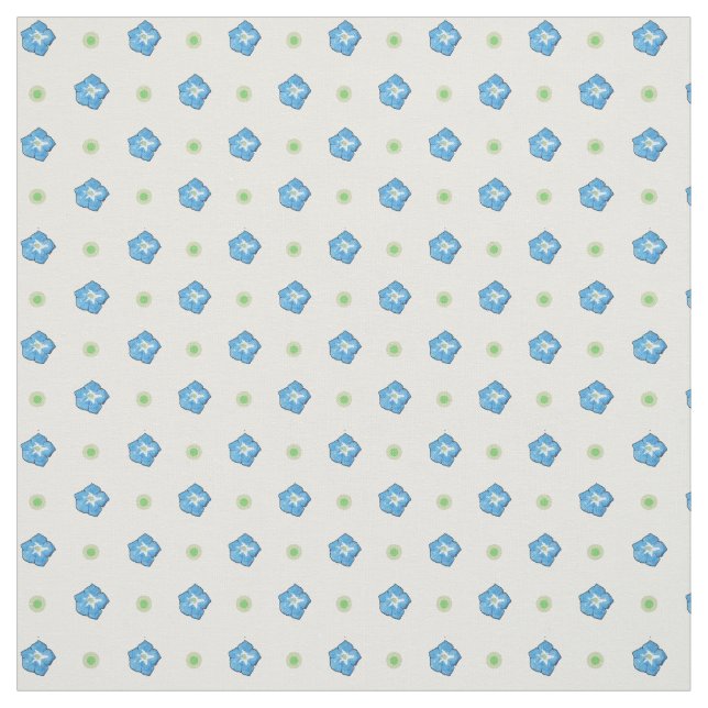 Anpassningsbar Blue God God God God Blommigt Polka Tyg (Provkarta)