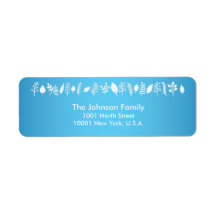 Anpassningsbar Blue God jul Returetiketter