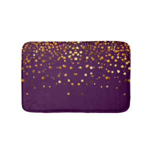 Anpassningsbar Blue Guld Glitter Konfetti Personli Badrumsmatta