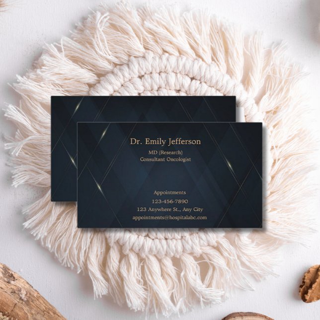 Anpassningsbar Blue Guld Modern minimalistisk Pers Visitkort (Skapare uppladdad)