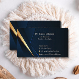 Anpassningsbar Blue Guld Modern minimalistisk Prof Visitkort