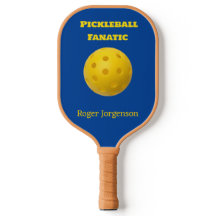 Anpassningsbar Blue Gult Pickleball Fanatic