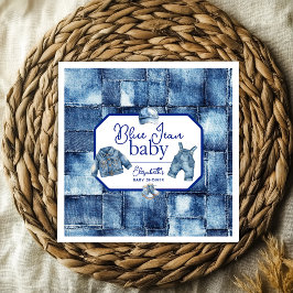Anpassningsbar Blue Jean Baby Denim Theter Baby Sh Pappersservett