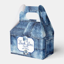 Anpassningsbar Blue Jean Baby Denim Theter Baby Sh Presentaskar
