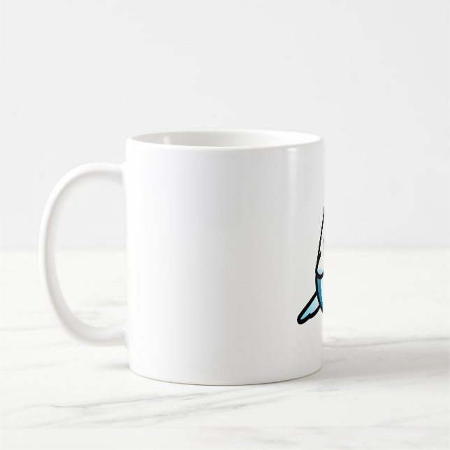 ANPASSNINGSBAR Blue Knubbiget Budgie Kaffemugg (Vänster)