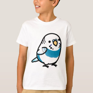 ANPASSNINGSBAR Blue Knubbiget Budgie T Shirt