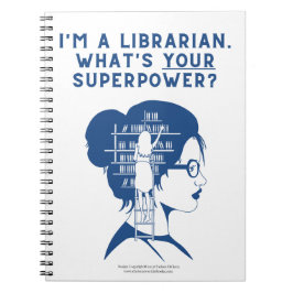 Anpassningsbar Blue Librarian Spiral bärbar dator Anteckningsbok