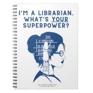 Anpassningsbar Blue Librarian Spiral bärbar dator Anteckningsbok