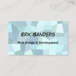 Anpassningsbar Blue Mosaic Snyggt Webben Developer Visitkort
