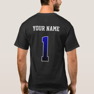 Anpassningsbar Blue Number 1 Personlig T-Shirt