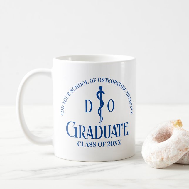 Anpassningsbar Blue Osteopatic Medical School Stud Kaffemugg (Med munk)