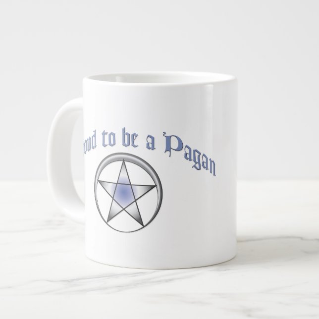 Anpassningsbar Blue Pagan Pride Jumbo Mugg (Framsida vänster)