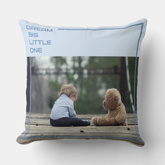 Anpassningsbar Blue Pillow | Hund och underordnad  Kudde (Framsida)