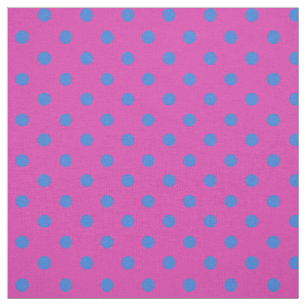 Anpassningsbar Blue Polka dots på Magenta Mönster Tyg