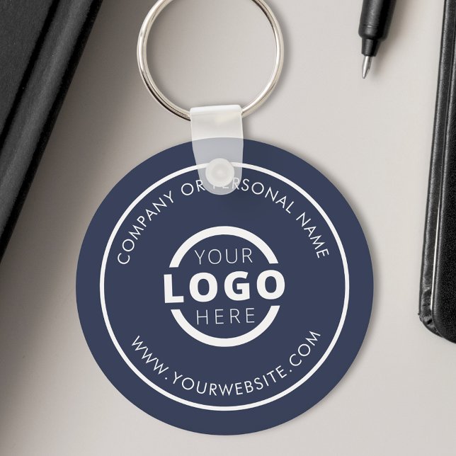 Anpassningsbar Blue Promotional Business Logotyp B Nyckelring (Skapare uppladdad)