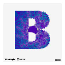 Anpassningsbar Blue Purity Sunburst Brev B Decal