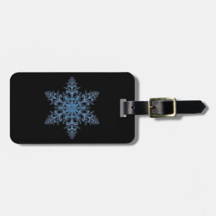 Anpassningsbar Blue Snowflake Luggage Tag Bagagebricka