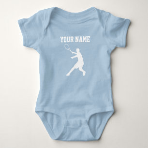 Anpassningsbar Blue tennis sportjersey baby bodyko Tröja