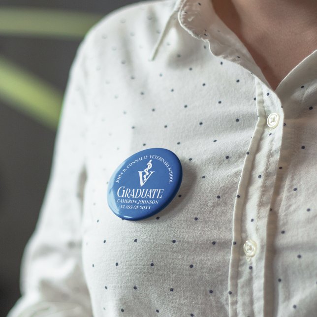 Anpassningsbar Blue Veterinary School Studentfest Knapp (Skapare uppladdad)