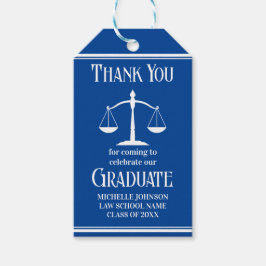 Anpassningsbar Blue White Law School Studentfest Presentetikett