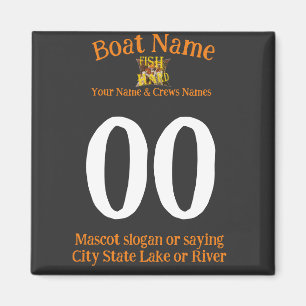 Anpassningsbar Boat Jersey Bosey vid Namn Ditt nam Magnet