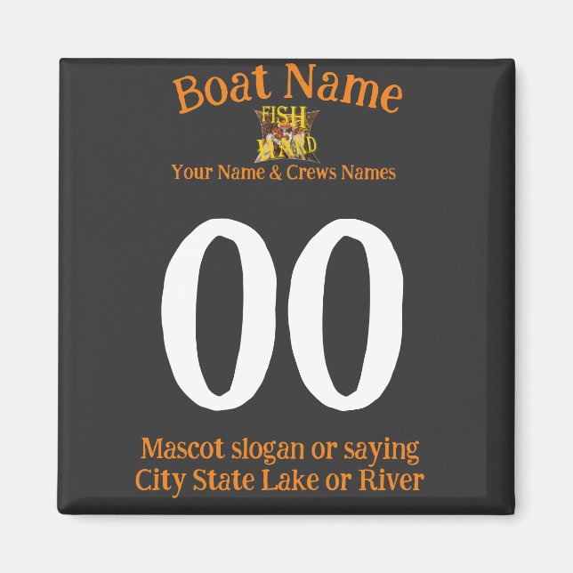 Anpassningsbar Boat Jersey Bosey vid Namn Ditt nam Magnet (Framsidan)